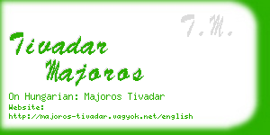 tivadar majoros business card